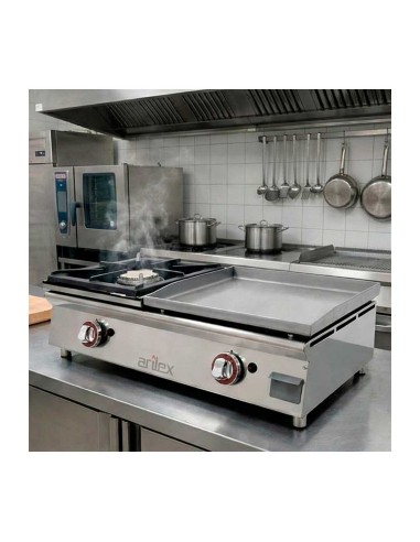Plancha de Acero con Fogón 80PGLFN ARILEX|Hosteleria Negocios