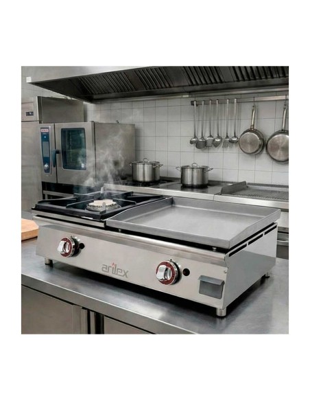 Plancha de Acero con Fogón 80PGLFN ARILEX|Hosteleria Negocios