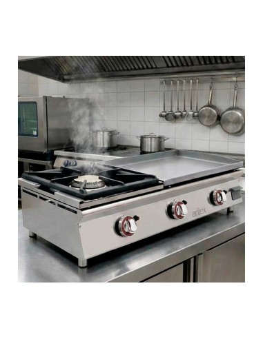 Plancha de Acero con Fogón 120PGLFN ARILEX|Hosteleria negocios