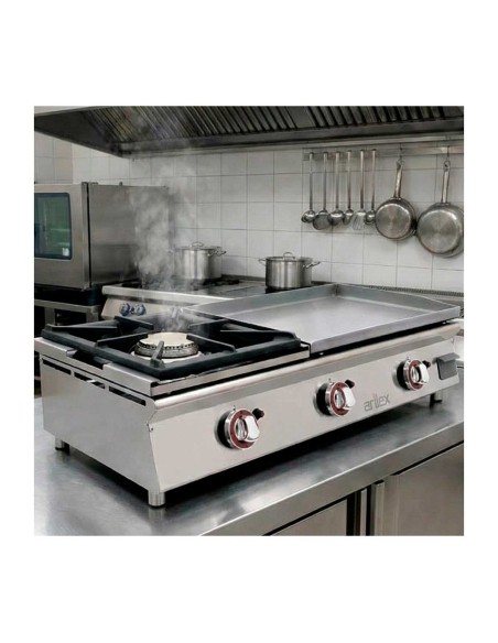 Plancha de Acero con Fogón 120PGLFN ARILEX|Hosteleria negocios