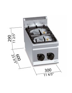 Cocina a Gas Bertos Plus 600 Eco Power 9,5 kW | Hostelería Negocios 2