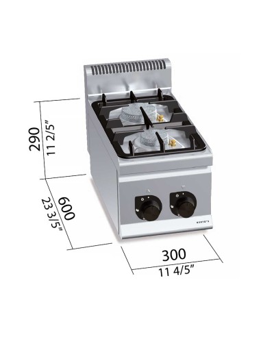 Cocina a Gas Bertos Plus 600 Eco Power 9,5 kW | Hostelería Negocios