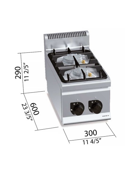 Cocina a Gas Bertos Plus 600 Eco Power 9,5 kW | Hostelería Negocios