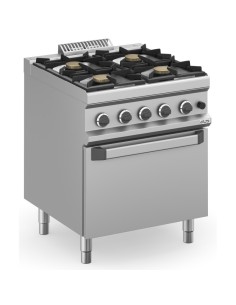 Cocina a Gas MBM MFB77FGXL 4 Fuegos + Horno | Hostelería Negocios
