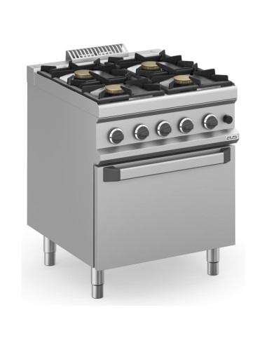 Cocina a Gas MBM MFB77FGXL 4 Fuegos + Horno | Hostelería Negocios