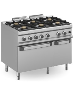 Cocina a Gas MBM MFB711AFGXL 6 Fuegos + Horno | Hostelería Negocios