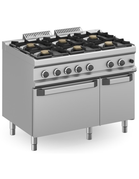 Cocina a Gas MBM MFB711AFGXL 6 Fuegos + Horno | Hostelería Negocios