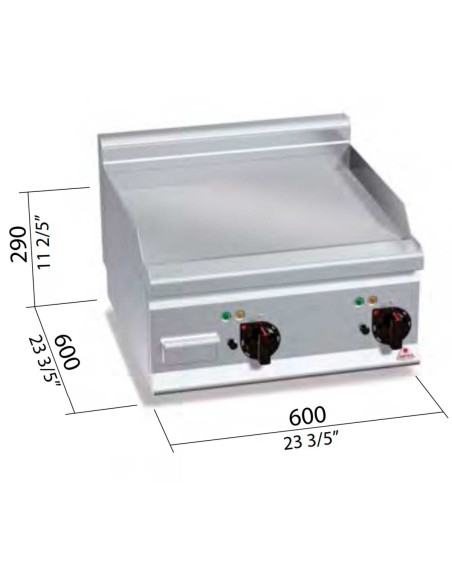 Fry Top Eléctrico Bertos Plus 600 E6FL3BP / E6FL6BP-2 | Hostelería Negocios