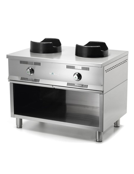 Cocina Wok Mainho W-200-ECO con Mesa Soporte | Hostelería Negocios