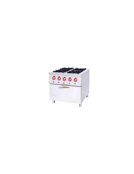 Cocina Gas 4 Fuegos con Horno DRNKU4 Profesional | Hostelería Negocios