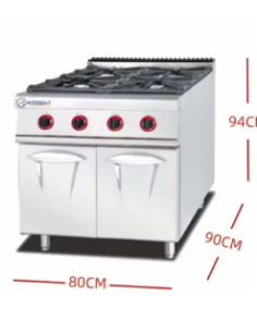 Cocina Gas 4 Fuegos con Mueble ARSGH-987 | Hostelería Negocios 2