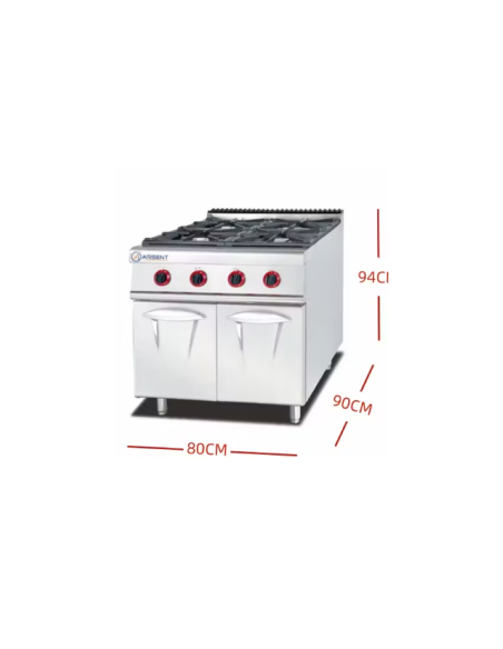 Cocina Gas 4 Fuegos con Mueble ARSGH-987 | Hostelería Negocios