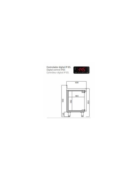 Mesa de Refrigeracion IM604O Infrico|Hosteleria negocios