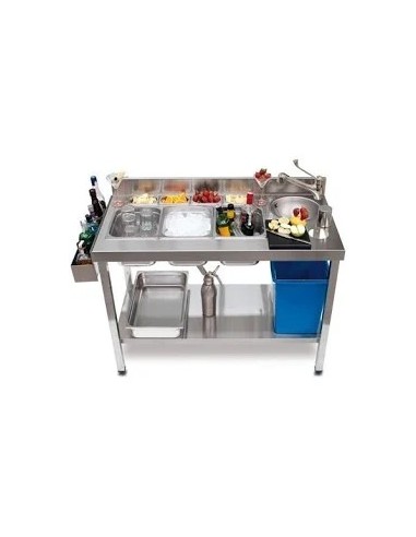 Mesa Barman con Grifo y Cubetas Fricosmos | Hostelería Negocios