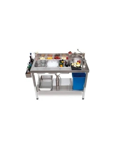 Mesa Barman con Grifo y Cubetas Fricosmos | Hostelería Negocios