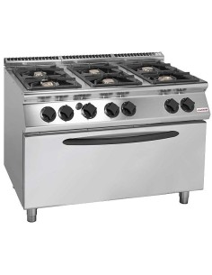 Cocina 6 Fuegos con Horno Maxi Savemah SV 712 CFGGBI | Hostelería Negocios