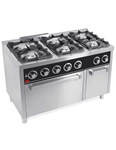 Cocina a Gas Fainca HR C6F750H Serie 750 con Horno GN 2/1 | Hostelería Negocios
