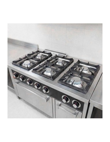 Cocina a Gas Fainca HR C6F750H Serie 750 con Horno GN 2/1 | Hostelería Negocios