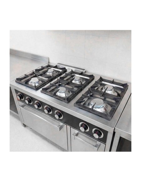 Cocina a Gas Fainca HR C6F750H Serie 750 con Horno GN 2/1 | Hostelería Negocios