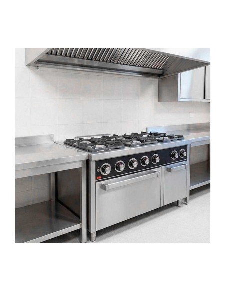 Cocina a Gas Fainca HR C6F750H Serie 750 con Horno GN 2/1 | Hostelería Negocios
