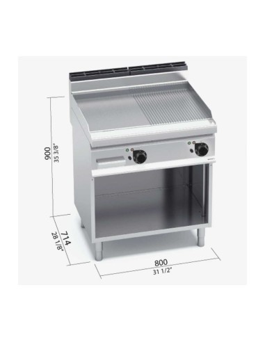 Fry Top Eléctrico Bertos Macros 700 Mixto | Hostelería Negocios