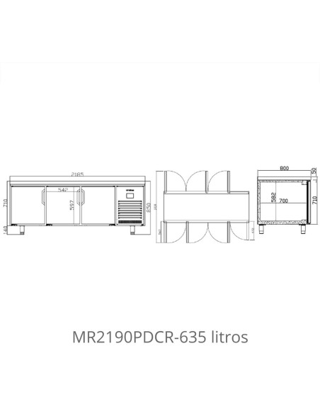 Mesa Refrigerada Pastelería Infrico PDCR Serie 800 | Hostelería Negocios