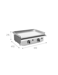 Plancha de Gas Maiser PG60 60 cm 6,4 kW | Hostelería Negocios 2