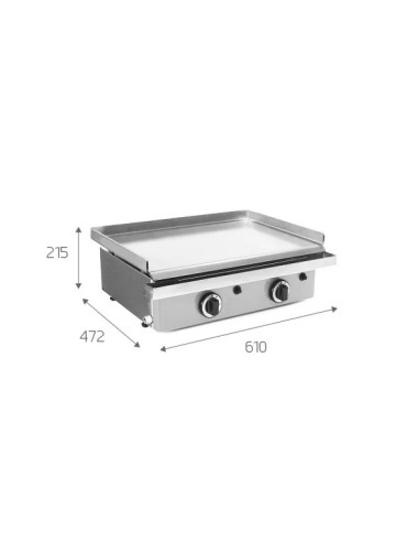 Plancha de Gas Maiser PG60 60 cm 6,4 kW | Hostelería Negocios