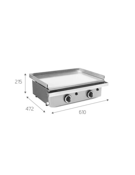 Plancha de Gas Maiser PG60 60 cm 6,4 kW | Hostelería Negocios