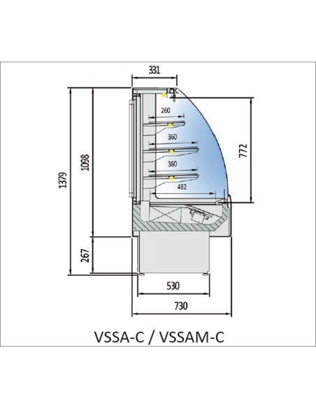 Vitrina Autoservicio Coreco Star Snack VSSAM | Hostelería Negocios