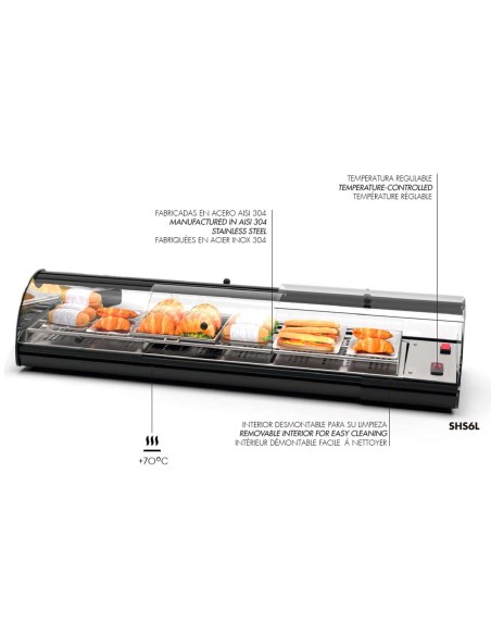 Vitrina Caliente Self-Service Sahara SHS Sayl | Hostelería Negocios