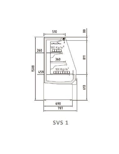 Vitrina Refrigerada Autoservicio Docriluc SVS1 12 M2 MAPLE | Hostelería Negocios