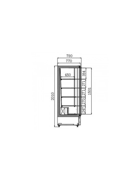 Armario Expositor Refrigerado Edenox VESUR-902-C | Hostelería Negocios