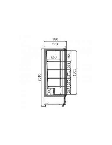 Expositor Mural Refrigerado Edenox VESUR 2204 C | Hostelería Negocios