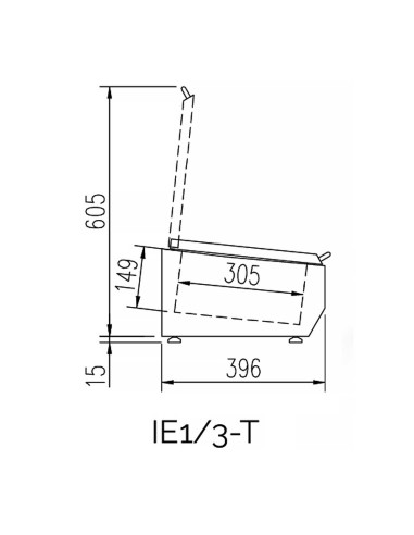 Expositor Ingredientes Docriluc Vortex IE-1/3-T GN 1/3 | Hostelería Negocios
