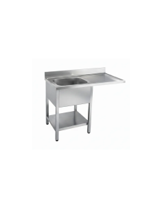 Fregadero Gama 600 con Bancada Lavavajillas y Estante|Hostelería Negocios