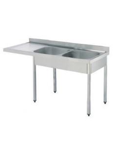 Fregadero 2 Senos Gama 500 con Espacio Lavavajillas|Hostelería Negocios