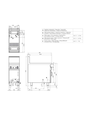 Cuece Pasta Gas Lotus CP-94G 40L 13,95kW | Hostelería Negocios