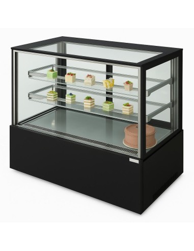 Vitrina Pastelería Negra ZSF-B 4 Caras Cristal | Hostelería Negocios