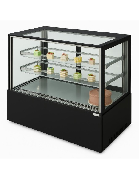 Vitrina Pastelería Negra ZSF-B 4 Caras Cristal | Hostelería Negocios