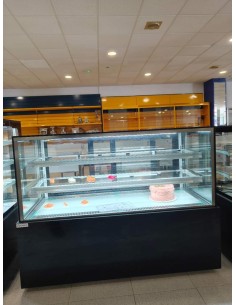 Vitrina Pastelería Negra ZSF-B 4 Caras Cristal | Hostelería Negocios 2