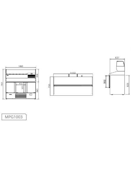 Mesa Preparación Pizza Infrico Serie 700 GN 1/1 | Hostelería Negocios