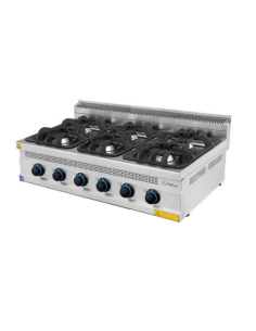 Cocina Gas Sobremesa Eutron 6 Fuegos Serie 700 | Hostelería Negocios