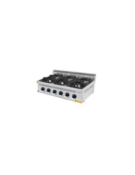 Cocina Gas Sobremesa Eutron 6 Fuegos Serie 700 | Hostelería Negocios