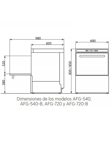 Lavavajillas Profesional Analogic Series AFG S1 Edenox | Hostelería Negocios