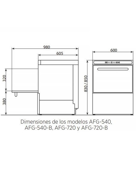 Lavavajillas Profesional Analogic Series AFG S1 Edenox | Hostelería Negocios