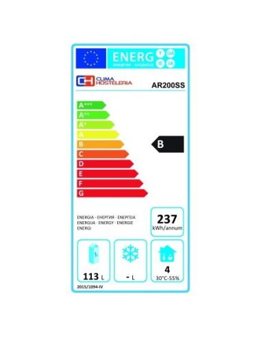 Armario refrigerado  acero inoxidable AR200SS|Hosteleria negocios