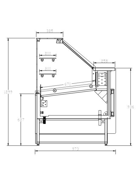 Vitrina de Pastelería Fondo 973 mm VRE-200|Hosteleria Negocios