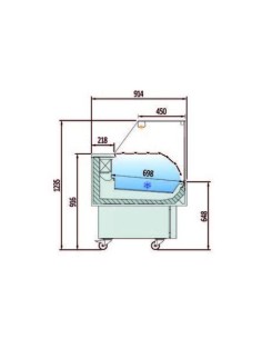 Vitrina Expositora Pescado/Marisco EEC-100-RR-EF|Hosteleria negocios 2