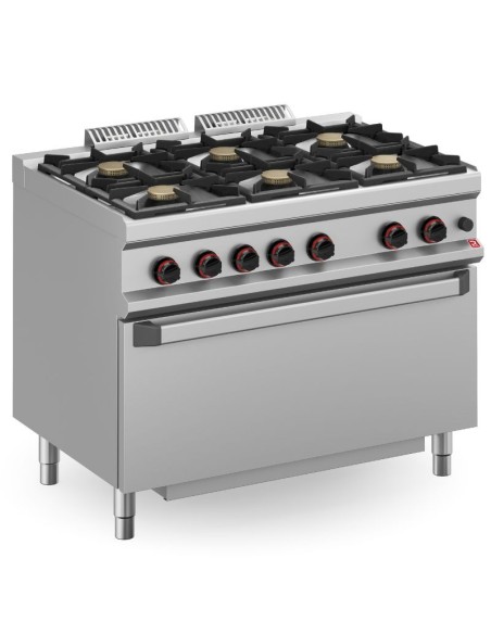 Cocina a Gas con Horno CG912+T MBM Serie Neo900 | Hostelería Negocios